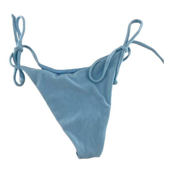 L*Space Lennox Classic Bikini Bottom in Sky Blue Terry NWOT - Picture 5 of 6